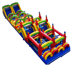 Rainbow Run XL Obstacle Course • 4-Lane • 90 ft (Dry)