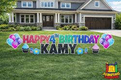 Happy Birthday Greeting (rainbow glitter)